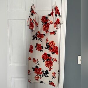 Almost Famous Red Floral Midi Dress